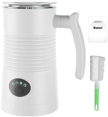 Electric Milk Frother Automatic Warm Cold Foam Maker Large Capacity Low Noise Dishwasher Safe Easy to Clean Coffee Hot Chocolate Maker Machine White White US Plug - Image 6