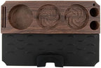 Wood Grain Espresso Tamper Mat Station 51mm 53mm 58mm Portafilter, Non-Slip Silicone Coffee Tamping Base with Card Slot, Walnut - Image 3