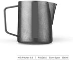 Classic Milk Frothing Pitcher 500ml Red Stainless Steel Steaming Pitchers Cappuccino/Latte Art Milk Cup Coffee Tool(500ml,Sliver Spot) - Image 2