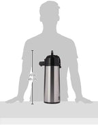 Service Ideas Eco-Air Airpot with Lever, 84.5oz, Glass Vacuum Insulated - Image 3