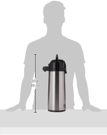 Service Ideas Eco-Air Airpot with Lever, 84.5oz, Glass Vacuum Insulated - Image 3