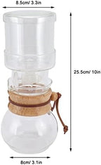 Adjustable Glass Coffee Drip Pot with Fine Filter Paper, pour Over Coffee Maker for Iced Drinks, Milk, Professional Design for Precise Brewing, 400Ml Capacity - Image 6