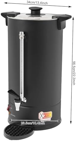 17L Commercial Coffee Urn,Stainless Steel Large Coffee Maker - Image 4