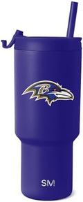 Simple Modern Baltimore Ravens Tumbler with Flip Lid, Straw 30oz | NFL by Unknown