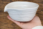 Urban Tokyo Meisen Pottery Handmade Ceramic Matcha Bowl with Pouring Spout, Japanese Minoyaki Pottery, Tea Ceremony Whisking, 18oz, Made in Japan (Shiro Matto (White Matte)) - Image 3