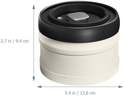 Vacuum Beans Jar 750Ml White Sealed Canister Airtight Spice Container Press-To-Close Food Storage for Coffee, Grains, and Snacks - Image 2