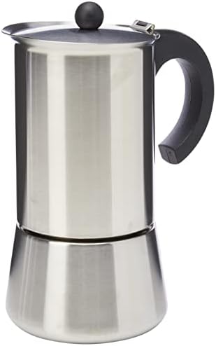 IBILI Indubasic Espresso/Coffee Maker for 12 Cups, Stainless Steel, Silver/Black, 23 x 17 x 13 cm by IBILI