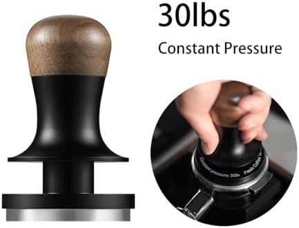 30lb Constant Pressure Coffee Tamper 51mm 53mm 58mm Espresso Flat Tampers with Calibrated Spring Loaded Barista Tool(53.35mm) - Image 2