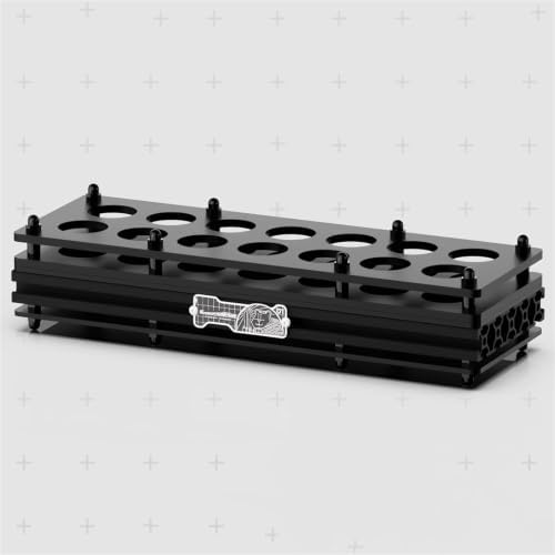 Single Dose Coffee Bean Storage Tubes, 14Pcs Coffee Bean Cellars, with One-Way Exhaust Valve, Capacity 20-22g, Metal Stand and Hopper, for Cafe(Black) - Image 4
