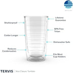 Tervis Clear & Colorful Tabletop Made in USA Double Walled Insulated Tumbler Travel Cup Keeps Drinks Cold & Hot, 16oz - 4pk, River Rock - Image 3