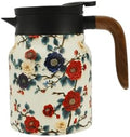 Vintage Floral Tea Stainless Steel Tea Kettle Drip-Proof Tea Pot With Tea Infuser Mini Thermo Coffee Pot Home Teaware (Style 1) by Unknown