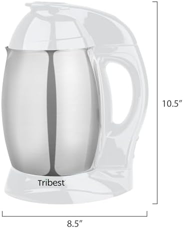 Tribest Soyabella SB-130 Deluxe Automatic Nut Milk Maker & Soy Milk Maker Machine, White/Stainless Steel - Image 4