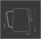 450/600ML Milk Frothing Pitcher Spouted Latte Art Cup Stainless Steel Foam Home Jug Coffee Tool(Silver Spot 600ML) - Image 2