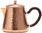 Copper Kettle Handmade Teapot Hammered Pattern Handle Precision Spout Rounded Top Compact Frame For Water Boiling Tea, style to 2 by Fonowx
