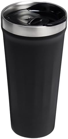 Stanley Everyday Tumbler | Press Fit Drink Through Lid | Beverage, Coffee, and Cocktail Cup | Insulated Stainless Steel Wine Glass | BPA-Free | Black 2.0, 20 Ounces (Pack of 6) - Image 4