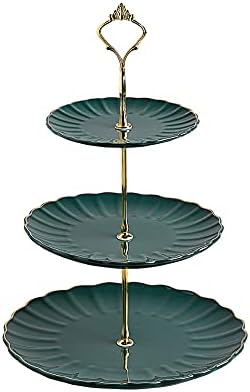 Sweejar Porcelain Tea Sets British Royal Series, 8 OZ Cups& Saucer Service for 6 and 3 Tier Ceramic Cake Stand Cupcake Stand and Foldable Tea Cups Display Stand Espresso Cups Holder - Image 5