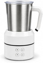 4-in-1 Electric Milk Frother, 8.5 oz Automatic Steamer, White by Minervor+kitchen+ware