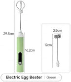 Egg Whisk Electric Milk Frother, Black - Image 2