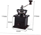 Vintage Style Manual Coffee Grinder Wooden Burr Mill Hand Coffee Beans Grinding Machine with Ceramic Burr for Home Use Dark Brown - Image 6