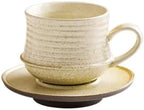 6.8oz 210ml Ceramic Mug Saucer Set Home Wabi Sabi by Miasexauisitegiftsshowcase