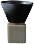 Ceramic Pedestal Coffee Cup, 7 Oz Flared Mug with Square Holder, 25 Colors (Textured Black) by Unknown