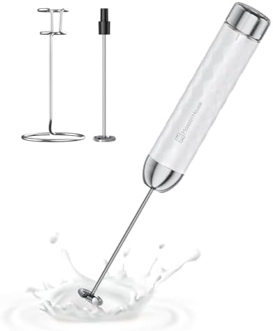 LunaFro 2.0 Handheld Electric Foam Maker Waterproof Drink Mixer Foamer for Lattes, Cappuccino, White+DualFro 600 - Image 2