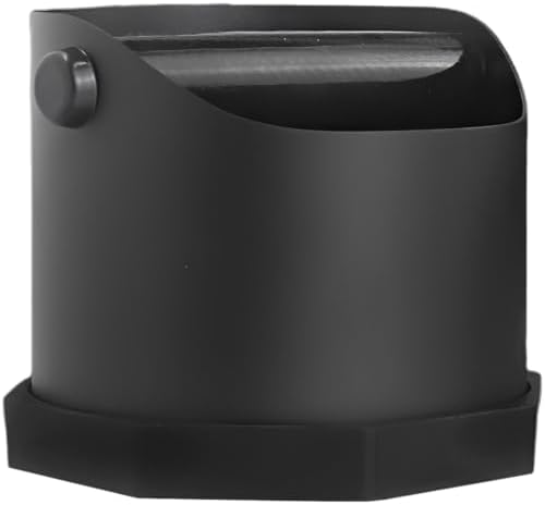 Small Espresso Knock Box, Matte Black Stainless Steel Coffee Waste Bin, 25.36 oz / 750 mL Capacity, Anti-Slip Base, Easy-Clean Grounds Disposal Container for Home Barista Use by Unknown