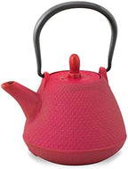 Roji Associates Cast Iron Teapot, Nanbu Tekki Teapot, ARARE - Dome Type, Made in Japan, with Tea Strainer, Inner Enamel Finish, Color pot, Open fire Ban (13.53 fl oz/Red) by NOREN