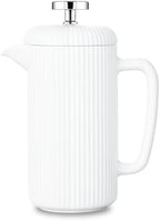 Easyworkz Porcelain French Press 34 fl oz, Coffee Tea Maker with Stainless Steel Plunger 1000 ml, Ivory by Easyworkz