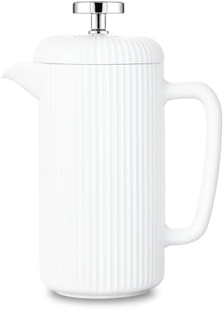 Easyworkz Porcelain French Press and Double Wall Insulated Metal Demitasse Cups - Image 2