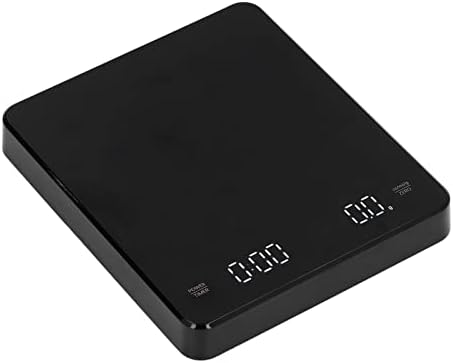 hoopoocolor Electronic Coffee Scale, Rechargeable Coffee Scale with Timer, LCD Backlight Display Digital Coffee Scale. Switchable G Oz Ml 3Kg for Cafe and Home by Makelifemoreconvenient