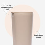 Corkcicle Insulated Tumbler with Sliding Lid, 24 oz, Desert - Image 5