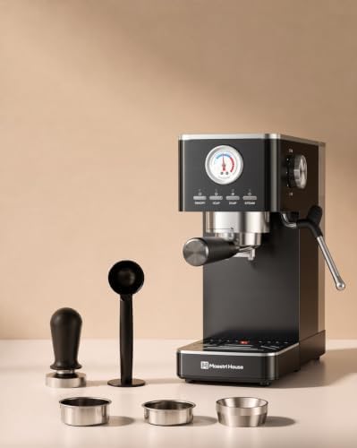 Maestri House Slim Espresso Machine with Milk Frother, 20 Bar Italian Pump - Image 6