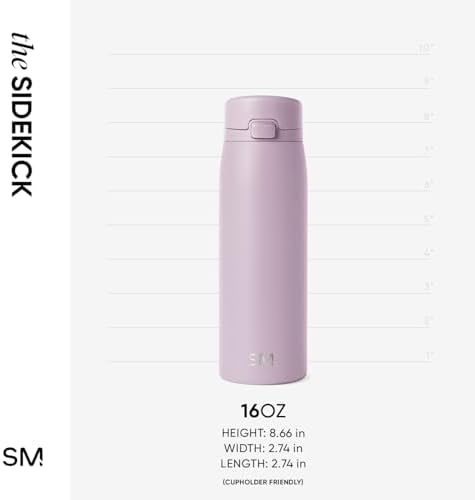 Simple Modern Ceramic Lined Insulated Coffee Tumbler | 16oz, Lavender - Image 6