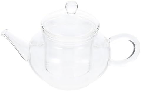 Cabilock Glass Teapot 8.5 Oz Heat-Resistant Transparent Tea Pot with Removable Infuser for Loose Leaf Brewing at Home and Office by cabilock