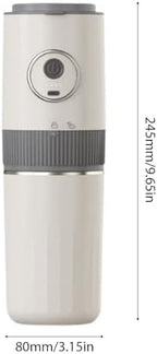 Portable Electric Burr Coffee Grinder with Rechargeable Pour Over Coffee Set Stainless Steel Conical Burr 1500mAh Battery for Camping Travel Office Outdoors (White) - Image 7