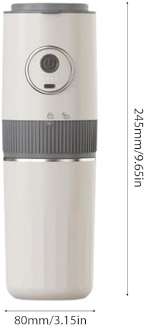 Portable Electric Burr Coffee Grinder with Rechargeable Pour Over Coffee Set Stainless Steel Conical Burr 1500mAh Battery for Camping Travel Office Outdoors (White) - Image 7