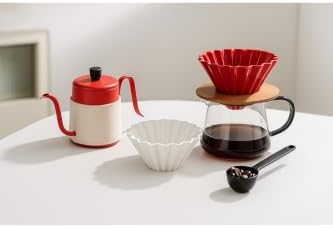SODEF V60 02 Dripper Ceramic Coffee Brewing Equipment for Pour Over Coffee 1 Liter Capacity Red Color appropriate for Baristas and Home Brewers - Image 4