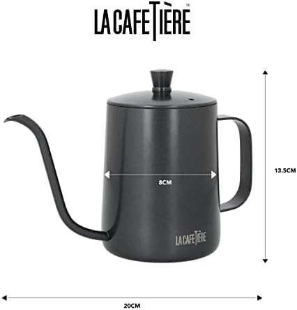 La Cafetière Gooseneck Coffee Pour Over Pot, 600 ml, Gift Boxed,Black - Image 2