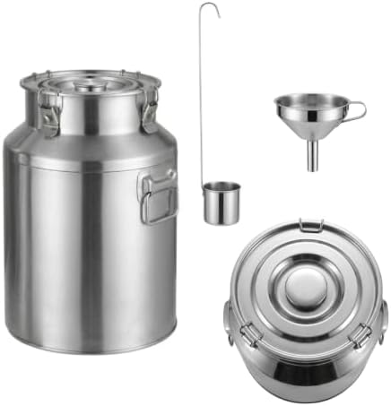 35L/9.25Gal Stainless Steel Milk Can with Spigot Beverage Water Dispenser by Unknown