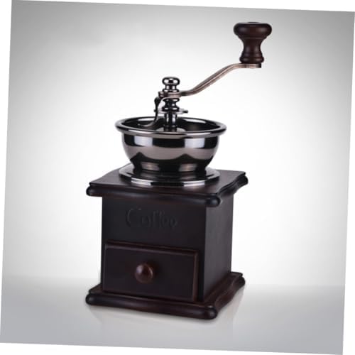 Manual Coffee Bean Hand Grinder Wooden Burr Mill for Grain - Image 6