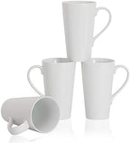 Buyajuju Large Coffee Mugs Set, 16 OZ Tall Coffee Cups with Handle,White Coffee Mugs Set of 4 for Coffee, Tea, Cocoa, Latte, Milk by Buyajuju