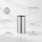 Stainless Steel Tea Strainer with Long Handle, Fine Mesh Loose Leaf Infuser for Deep Mugs and Teapots (1 Piece) - Image 5