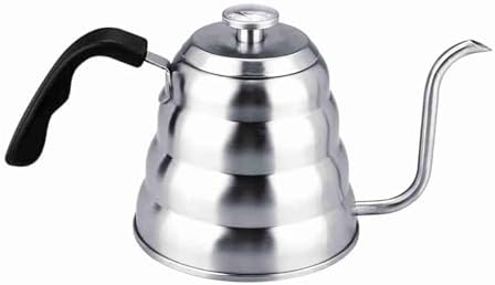 Zerodis Gooseneck Pour Over Coffee Pot, 304 Stainless Steel Drip Kettle with Thermometer, for Gas Electric Induction Stoves Stovetop Kettle (1.2L) - Image 6