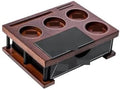 51-58mm Coffee Tamper Station Stand With Knock Box Wooden Coffee Organizer Box For Portafilter Tamper Distributor &Puck Screen(Double Layer) by Unknown
