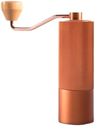Manual Coffee Grinder CNC Professional Moka Pot Drip Stainless Steel Diamond Adjustable Hand Burr Bean Grinding(KJ-SY15-Gold) by Unknown
