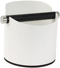 DIBTSA Coffee Knock Box, Espresso Knock Box Stainless Steel Espresso Machine Accessories with Removable Knock Bar and Non-Slip Base Coffee Grounds Container Bin, Large (White) by DIBTSA