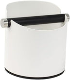 DIBTSA Coffee Knock Box, Espresso Knock Box Stainless Steel Espresso Machine Accessories with Removable Knock Bar and Non-Slip Base Coffee Grounds Container Bin, Large (White) by DIBTSA