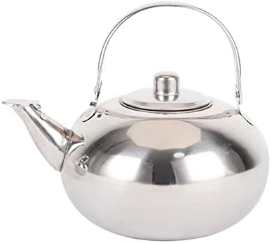 Teapot 1.5L/2L Durable Stainless Steel Kettle Loose Leaf Teapot Infuser Tea Metal Teapot with Removable Filter Tea Maker (Color : 2L) by Unknown