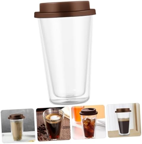 Gatuida 350ml Double Wall Glass Coffee Mug with Silicone Cover - Image 2